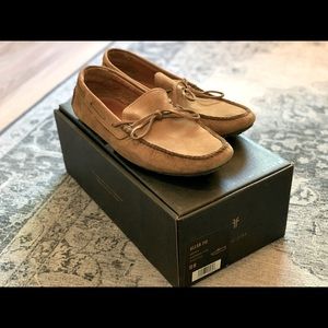 Frye Allen Tie in Tobacco Soft Italian Nubuck